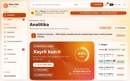 O'quv markazi CRM